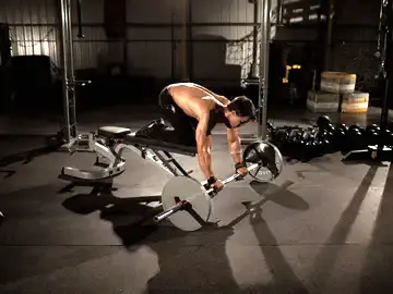 Correct form for the Barbell Rollout from Bench