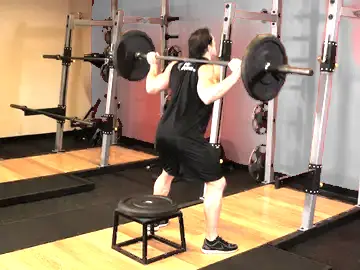 Correct form for the Barbell Squat To A Bench