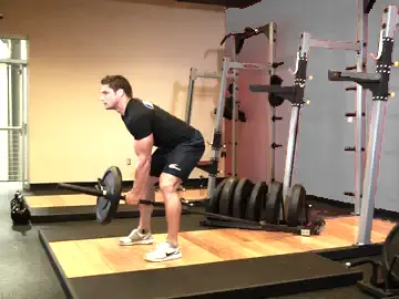 Bent Over One-Arm Long Bar Row