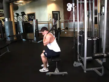 Correct form for the Cable Seated Crunch