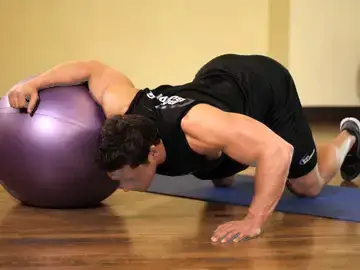 Correct form for the Chest Stretch on Stability Ball