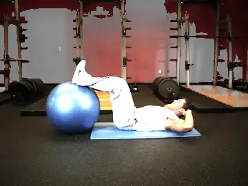 Correct form for the Crunch - Legs On Exercise Ball