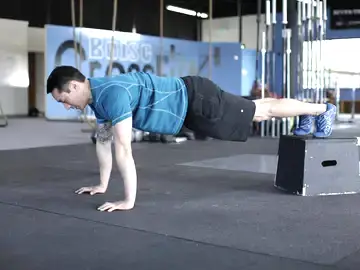 Correct form for the Decline Push-Up