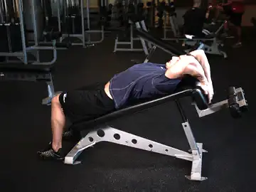 Correct form for the Decline Reverse Crunch