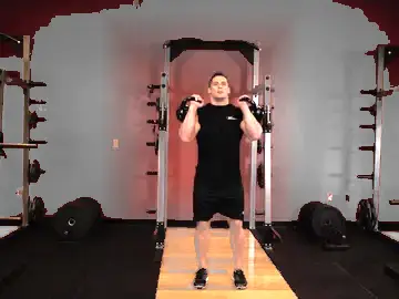 Correct form for the Double Kettlebell Push Press