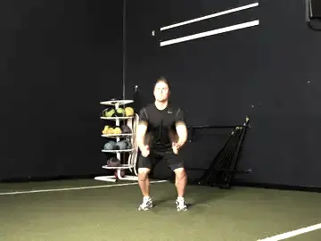Correct form for the Double Leg Butt Kick