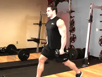 Correct form for the Dumbbell Lunges