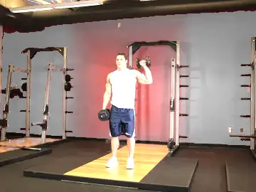 Correct form for the Dumbbell One-Arm Shoulder Press
