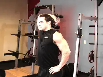 Correct form for the Dumbbell One-Arm Triceps Extension