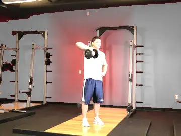 Correct form for the Dumbbell One-Arm Upright Row