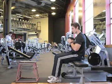 Correct form for the Dumbbell Seated Box Jump