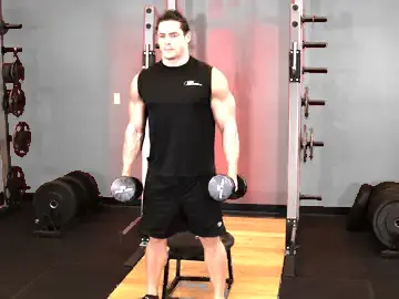 Correct form for the Dumbbell Squat To A Bench