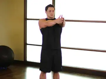 Correct form for the Dynamic Chest Stretch