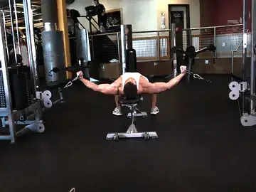 Correct form for the Flat Bench Cable Flyes
