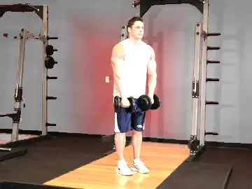Correct form for the Front Dumbbell Raise