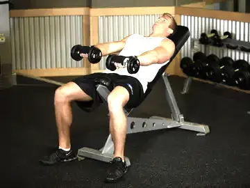 Correct form for the Front Incline Dumbbell Raise