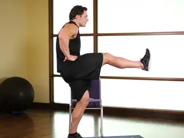 Correct form for the Front Leg Raises