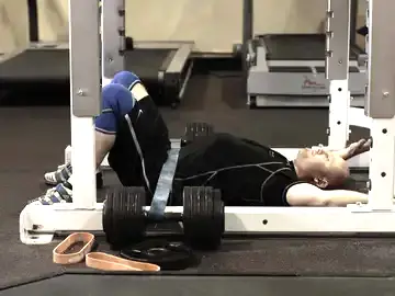 Correct form for the Hip Lift with Band
