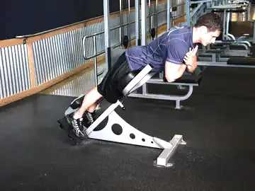 Correct form for the Hyperextensions (Back Extensions)