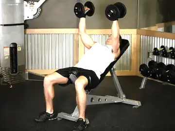 Correct form for the Incline Dumbbell Bench With Palms Facing In