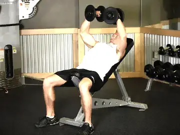 Correct form for the Incline Dumbbell Flyes