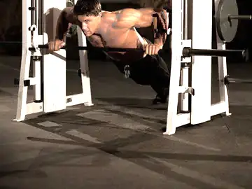 Correct form for the Incline Push-Up Wide