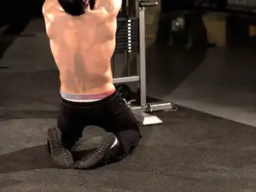 Correct form for the Kneeling High Pulley Row
