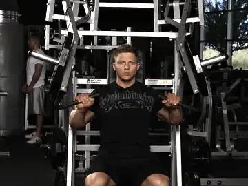 Correct form for the Leverage Incline Chest Press