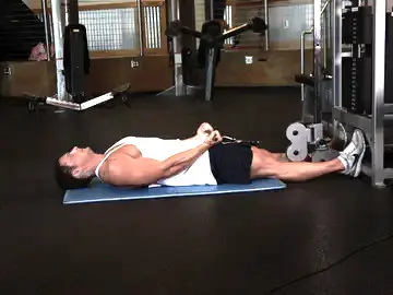 Correct form for the Lying Cable Curl