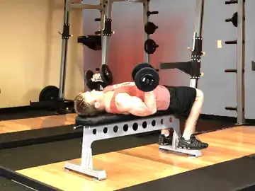 Correct form for the Lying Supine Dumbbell Curl