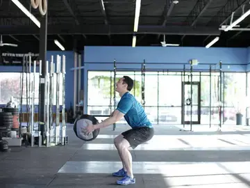 Correct form for the Medicine Ball Scoop Throw