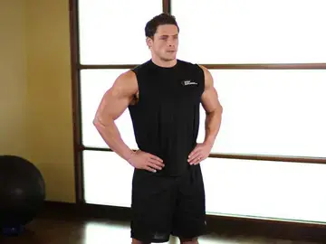 Correct form for the Middle Back Stretch