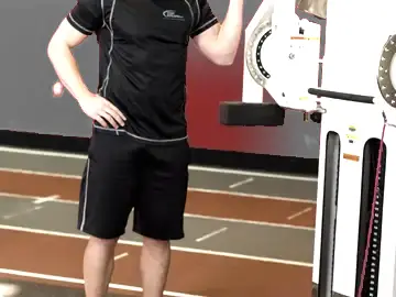 Correct form for the One-Arm High-Pulley Cable Side Bends