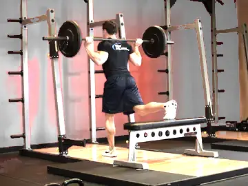 Correct form for the One Leg Barbell Squat