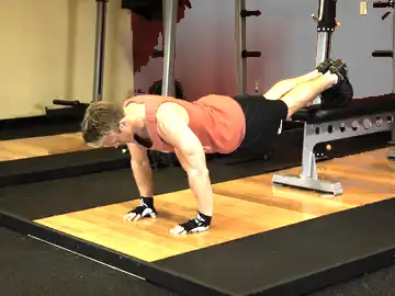 Correct form for the Push-Ups With Feet Elevated