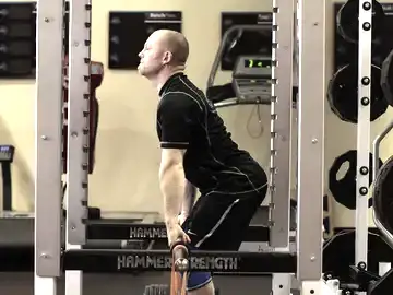 Correct form for the Rack Pull with Bands
