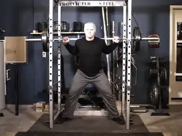 Correct form for the Reverse Band Power Squat