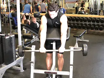 Correct form for the Reverse Barbell Preacher Curls