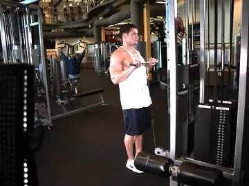 Correct form for the Reverse Cable Curl