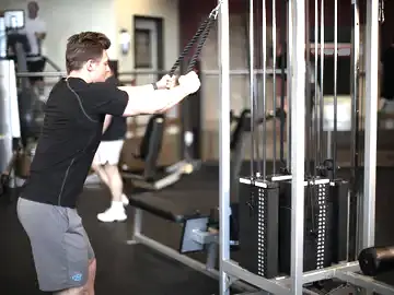 Correct form for the Rope Straight-Arm Pulldown