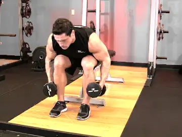 Correct form for the Seated Bent-Over Rear Delt Raise