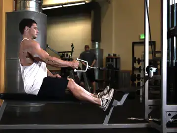 Correct form for the Seated One-arm Cable Pulley Rows
