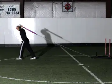 Correct form for the Sled Overhead Triceps Extension