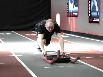 Correct form for the Sled Push