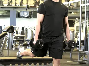Correct form for the Split Squat with Dumbbells