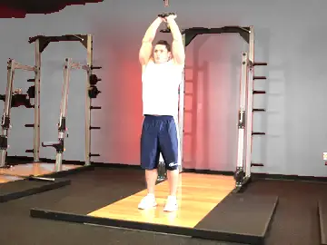 Correct form for the Standing Dumbbell Triceps Extension