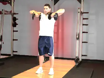 Correct form for the Standing Dumbbell Upright Row